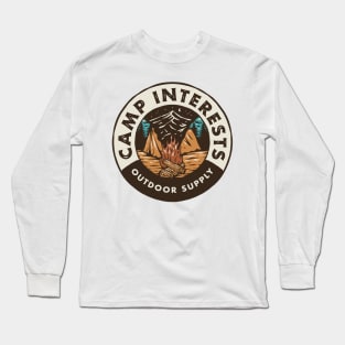 Camping Adventure Mountain Badge Long Sleeve T-Shirt